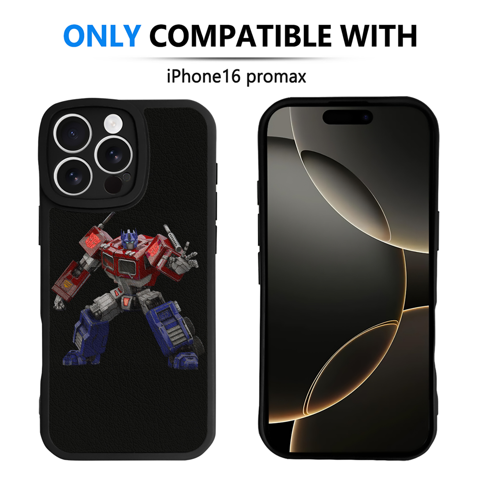 （画像用） Transformers トランスフォーマー 【iPhone 16シリーズ対応】シリコンスマホケース（レザー調） 材質：シリコン